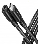 CABLE USB-C EXTENSION 0.5M/BLACK BUCM32-CF05AB AXAGON
