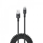 Acefast C14-04 USB-A - USB-C kaabli vedru 480Mb/s 3A 1.2m - must