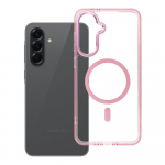 &Uuml;mbris Samsung A56 Frame Clear Hybrid Mag Cover &uuml;hilduv MagSafe-ga puuderroosa