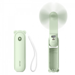 Jisulife k&auml;siventilaator Life8 Mini, kaasaskantav USB-ventilaator 2000mAh akupanga ja taskulambiga - roheline