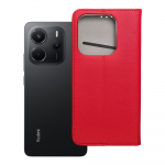 SMART CASE knygos tipo dėklas telefonui XIAOMI Redmi Note 14 5G raudonas