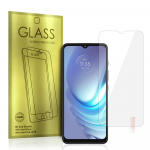 Grūdintas stiklas (m) - auksinis skirtas MOTOROLA MOTO E13 4G/OPPO A18/A38/A58 5G/SAMSUNG A13 4G/A13 5G/REALME C21Y (be pir&scaron;tų atspaudų atrakinimo)