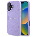 Guess Saffiano Peony Classic Logo MagSafe iPhone 16 &Uuml;mbris - Lilla