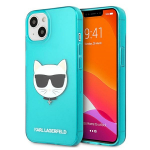 Karl Lagerfeld Glitter Choupette Fluo &Uuml;mbris jaoks iPhone 13 mini 5.4" - sinine