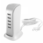 Dudao 5x USB Laadija with built-in EU power kaabel valge (A5EU)