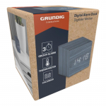 Grundig digitaalne LED-&auml;ratuskell termomeetri ja kalendriga, sinine