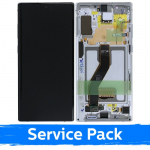 Ekranas skirtas Samsung N975 Note 10 Plus su rėmeliu / Aura White / (Service Pack)