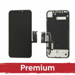 Ekranas skirtas iPhone XR juodas (INCELL su metaline skarda / Premium)