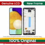 LCD ekranas suderinamas su Samsung A525 A52 (A526 A52 5G) su rėmeliu / Awesome mėlynas / (Atnaujintas: Telemax)