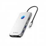 Orico XCR 12-&uuml;hes RGB USB-C dokkimisjaam 2x USB-A 3.1 1x USB-A 2.0 1x USB-C PD 100W 1x USB-C 3.1 2x HDMI 2.0 4K 60Hz 1x VGA 1080p 1x microSD/SD 3.0 1x RJ Gigabit Ethernet 1x Audio CTIA 3.5 mm - hall