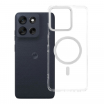 &Uuml;mbris Motorola G56 Frame Clear Hybrid Mag Cover &uuml;hilduv MagSafe-ga l&auml;bipaistev