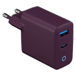 Forever Vibe-TC45AC GaN PD QC laadija 1x USB-C 1x USB 45W tume kirsipunane
