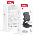 FORCELL AluFold Pro 3in1 Qi 2.2 25W Ultra-Fast Wireless Desk Charger for iPhone and Samsung compatible with MagSafe, Apple Watch, Samsung Watch grey