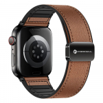 FORCELL F-DESIGN FA21 ekologi&scaron;kos odos dirželis APPLE laikrodžiui 38 / 40 / 41 mm rudas