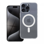 Skaidrus dėklas 2 mm IPHONE 15 Pro Max suderinamas su Magnetine (kameros apsauga) permatomas