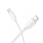 Kaabel USB C to USB C Hoco 3A 60W 1 m X113 valge