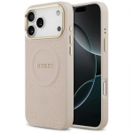 GUESS &uuml;mbris jaoks IPHONE 17 Pro Max compatible with MagSafe GUHMP17XPSAMSECP (PU W/ Peony Hot Stamp) roosa