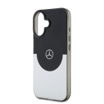 Mercedes PC/TPU Double Layer MagSafe Dėklas iPhone 16 juodas/sidabrinis