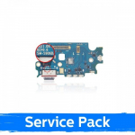 Charging Port &Uuml;hildub Samsung S906 S22 Plus Koos Flex / Plata (Service Pack)