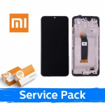 LCD ekranas suderinamas su Xiaomi Redmi 10 5G juodas su rėmeliu (Service Pack)