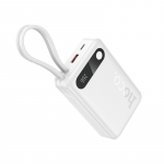 Akupank Hoco 20000 mAh QC PD 2A 22,5W sisseehitatud kaablitega USB C + Lightning J171A valge