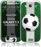 Nexgen dekoratiivne 3D-efektiga kleebis seadmele Samsung Galaxy S3, Soccer Field 3D
