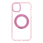 Case for iPhone 11 Frame Circle Stand compatible with MagSafe pink