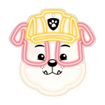 Hanging neon LED Paw Patrol on plexiglass - Rubble OW-130446
