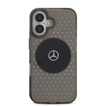 Mercedes PC/TPU Star Pattern MagSafe Dėklas iPhone 16 juodas