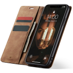 Spacecase piniginės dėklas iPhone Xr &scaron;viesiai rudas