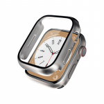 Crong Hybrid Watch Case integreeritud klaasiga kaitse&uuml;mbris Apple Watch 41 mm kellale, Starlight v&auml;rvitoonis