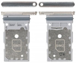 SIM kortelės laikiklis Samsung S911/S916 S23/S23 Plus Dual Cream originalus (used Grade A)