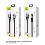 USB Kaabel USAMS "SJ368 - U36" Punane "Lightning" 120cm (Digital Charging Ekraan )