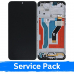 Ekranas skirtas Samsung A107 A10s juodas su rėmeliu (Service Pack)