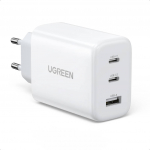 Ugreen CD275 v&otilde;rgulaadija kaabliga 2&times; USB Type-C / USB 65W valge