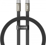 Lame kaabel t&uuml;&uuml;p C &ndash; t&uuml;&uuml;p C VEGER PD 3A 60W CC06-MTB 1,2 m must