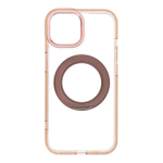 Case for iPhone 15 Frame Circle Stand compatible with MagSafe gold