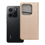 SMART CASE knygos tipo dėklas telefonui XIAOMI Redmi Note 14 5G auksinis