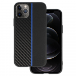 Tel Protect CARBON &Uuml;mbris jaoks Iphone 11 Pro Must with sinine stripe