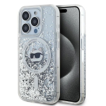 Karl Lagerfeld Liquid Glitter Choupette Head MagSafe &uuml;mbris jaoks iPhone 14 Pro Max - l&auml;bipaistev