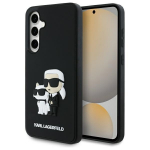 Karl Lagerfeld 3D Rubber Karl&Choupette &Uuml;mbris jaoks Samsung Galaxy S24 FE - must