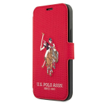 US Polo USFLBKP12LPUGFLRE iPhone 12 Pro Max 6,7" punane raamatu&uuml;mbris Polo Embroidery Collection