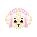 Hanging neon LED Paw Patrol on plexiglass - Skye OW-130546