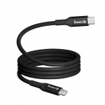 Crong Soft Link USB-C&ndash;USB-C kaabel, 1,2 m, 100 W PD, 5 A, must