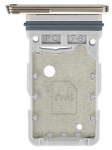 SIM kortelės laikiklis Samsung S918 S23 Ultra Dual Cream Beige originalus (service pack)