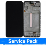 Ekranas skirtas Samsung A256 A25 5G juodas su rėmeliu (Service Pack) +INCLUDING BATTERY