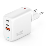 GaN Flex 65W laadija 2 USB-C+1 USB-A valge
