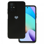 Vennus Silikoninis &scaron;irdies dėklas Xiaomi Redmi 10 dizainas 1 juodas