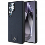Mercedes Leather Debossed Lines MagSafe &Uuml;mbris jaoks Samsung Galaxy S25 Ultra - sinine