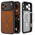 Spigen Ultra Hybrid MagSafe &Uuml;mbris jaoks iPhone 17 Pro - must and oranž